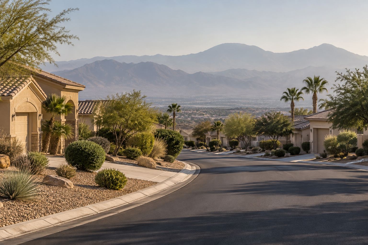 A Las Vegas Valley residential street, illustrative